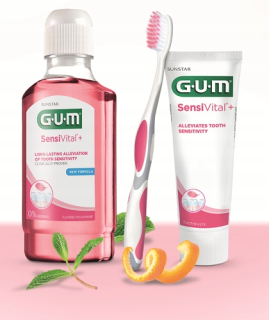 GUM Pro Sensitive ružová zubná kefka